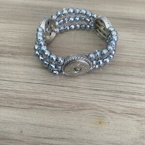 Chic Silver Beaded Bracelet